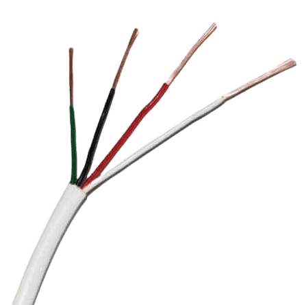Cable para portero blanco de 2 pares, con interior expuesto