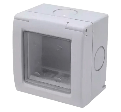 Caja capsulada de exterior de PVC para 2 módulos, con membrana, línea Sigma - Kalop