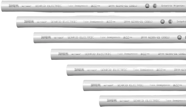 Caños de PVC rígidos grises, de diferentes medidas - Genrod