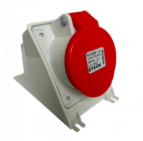Toma industrial exterior caja inclinada 3P + T + N 32A 380/440V – STECK