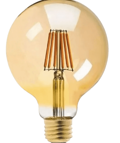Lámpara LED 8W E27 G95 Globo Retro Decó dorado [DIM] – YARLUX