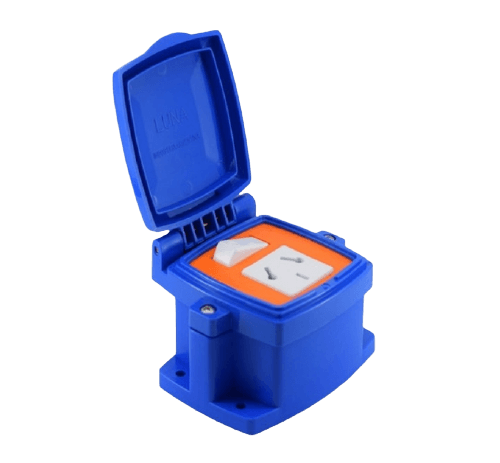 Caja capsulada PVC exterior 1 punto y toma - MIG