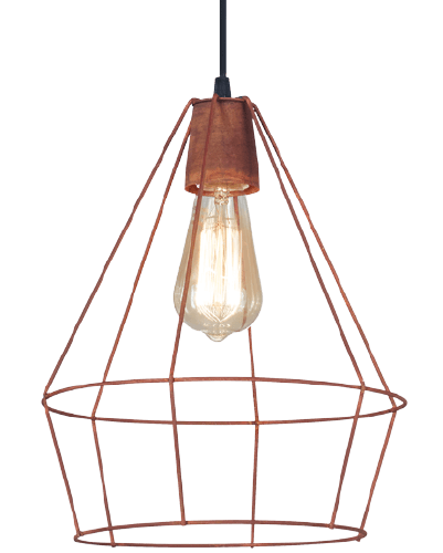 Colgante Jaula diamante 1 luz Cobre - SAN JUSTO