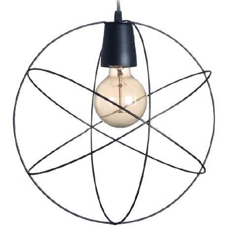 Colgante Jaula esfera 1 luz Negra - SAN JUSTO