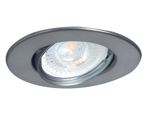 Embutido dicroico móvil redondo policarbonato Acero - SAN JUSTO