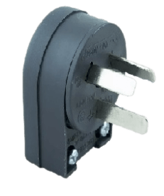 Ficha macho polarizada salida lateral giratoria - RICHI