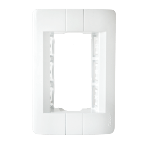 Tapa DONNA Bastidor 3 módulos blanco – KALOP Tapa DONNA Bastidor 3 módulos blanco - KALOP