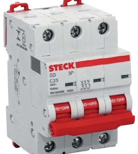 Térmica tripolar  10 a 63 A curva C 3kA - STECK