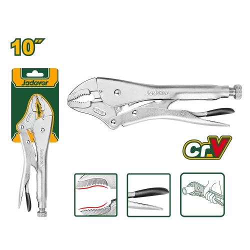 Pinza 10"de fuerza de mand.curva 0-43mm - JADEVER