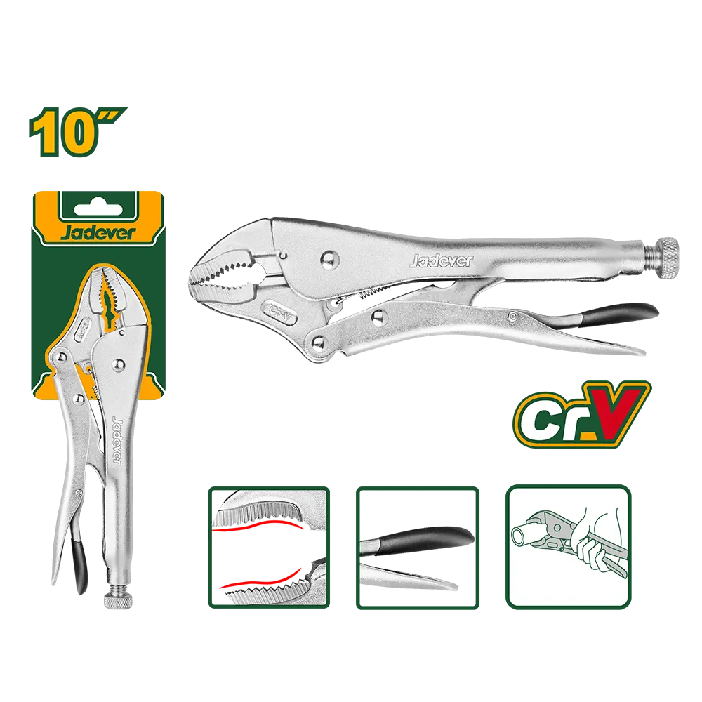 Pinza 10″de fuerza de mand.RECTA 0-43mm – JADEVER