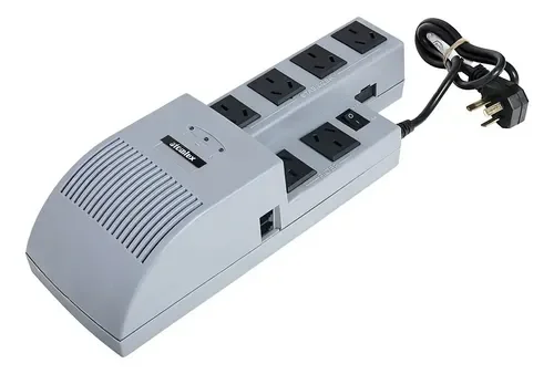 Estabilizador 500va 6 Tomas con Proteccion Internet Atomlux