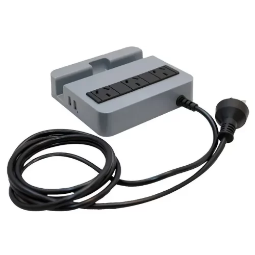 Protector de Tensión Múltiple 3 Tomas y S 2 USB Atomlux