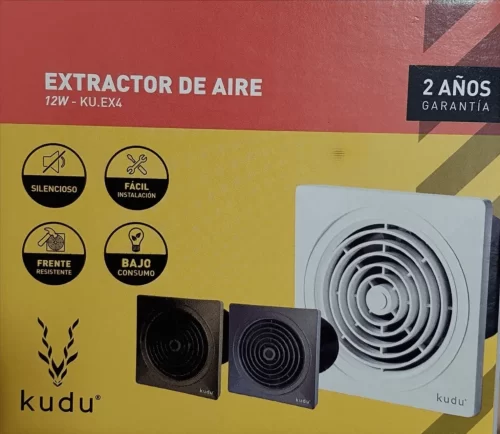 Extractor Baño Blanco 6″ 190m3 Kudu Extractor Baño Blanco 6" 190m3 Kudu - Imagen 2