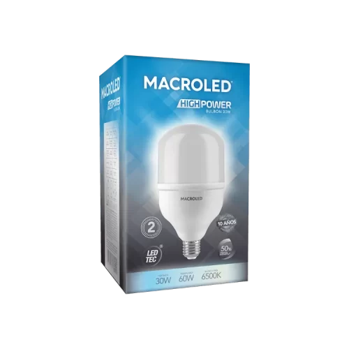 Lámpara LED 30W E27 A Potencia Fría Macroled - Imagen 2