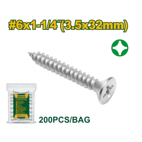 Tornillo Parker Fresada Philips T6x1 1/4" 3.5x32 200 Jadever