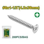 Tornillo Drywall Paso Gso T6x1 1/2″ 3.5×38 250u Jadever