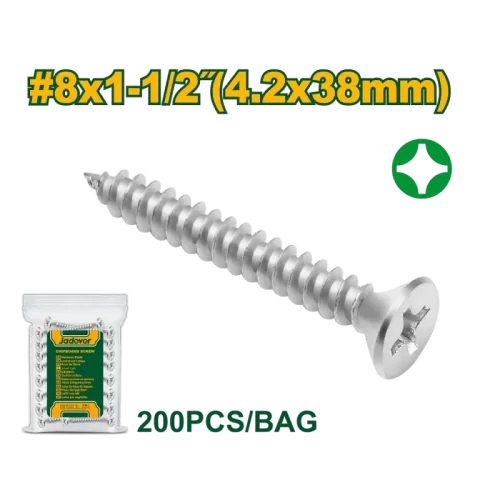 Tornillo Parker Fresada Philips T8x1 1/2" 4.2x38 200 Jadever