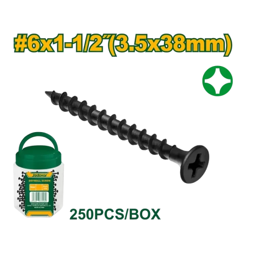 Tornillo Drywall Paso Gso T6x1 1/2" 3.5x38 250u Jadever