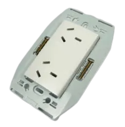 Módulo Toma Doble Comb con Bastidor Blanco Kalop