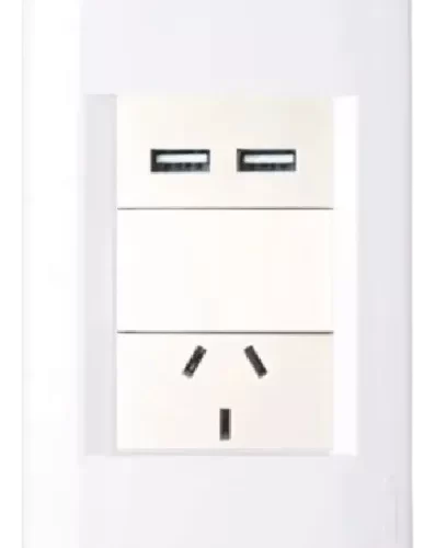 Llave Civil Armada 1 Cargador USB Doble+1 Toma Kalop