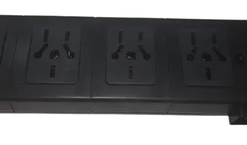 Zapatilla 4 Tomas Multinorma Negro sin Cable con Ter Kalop