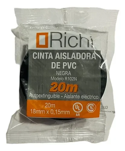Cinta Aisladora PVC 20 M Prof Richi