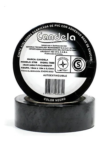 Cinta Aisladora PVC 10 M Candela