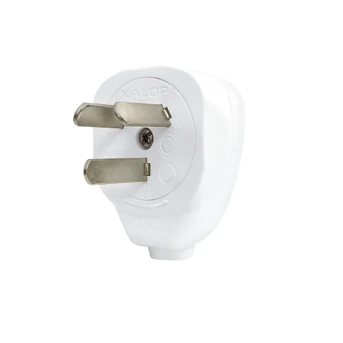 Ficha Macho Polarizada Salida Lateral Blanco Kalop