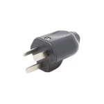 Ficha Macho Polarizada Salida Trasera Blanco TAAD