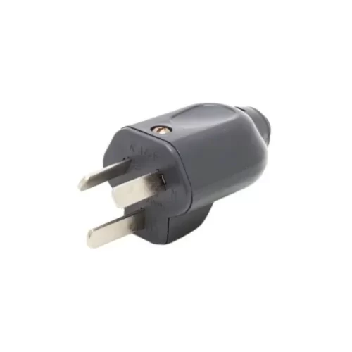 Ficha Macho Polarizada Salida Trasera Gris TAAD