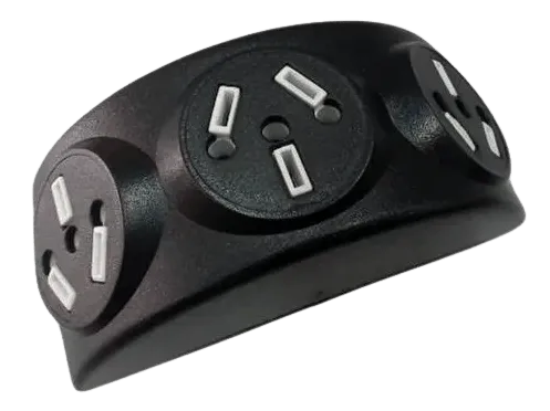 Multificha Triple 3 Patas Giratoria Triptos Negro VC Desarrollos