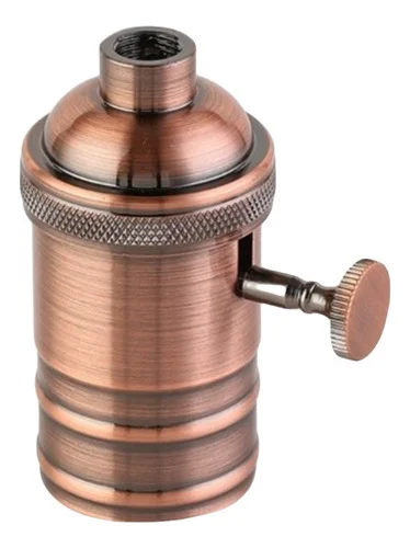 Portalámpara Metálico Vintage Cobre Macroled