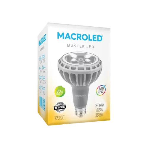 Lámpara LED Par 30 30W E27 Cálida Macroled - Imagen 2
