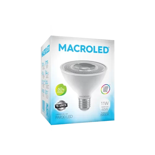 Lámpara LED Par 30 11W E27 Fría Macroled Lámpara LED Par 30 11W E27 Fría Macroled - Imagen 2