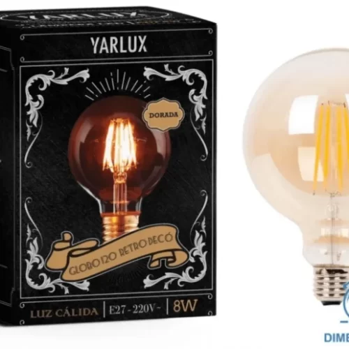 Lámpara LED 8W Globo 120 Retro de E27 2700k Di Yarlux