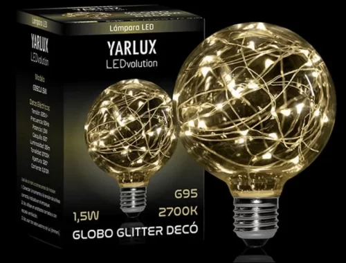 Lámpara LED 1.5W Globo 95 Glitter Cálida Yarlux - Imagen 2