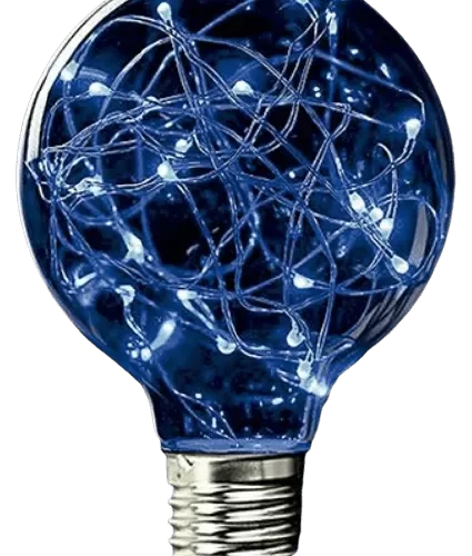 Lámpara LED 1.5W Globo 95 Glitter Azul Yarlux