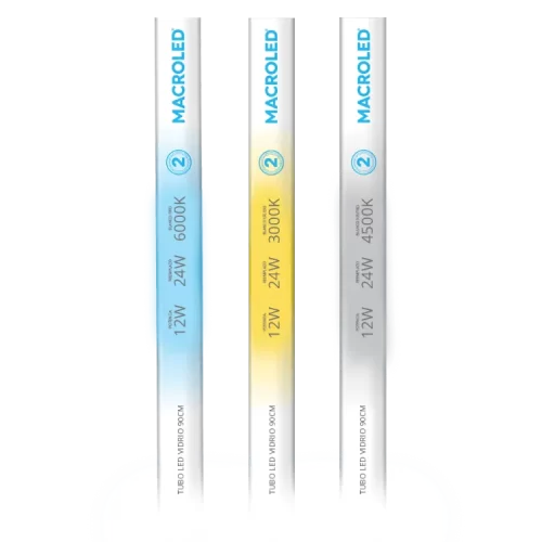 Tubo LED 12W 90 Cm Vidrio Macroled - Imagen 2