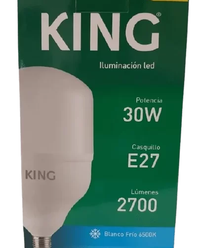Lámpara LED 30W Bulbón E27 Fría King