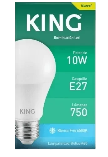 Lámpara LED 10W E27 Cálida King
