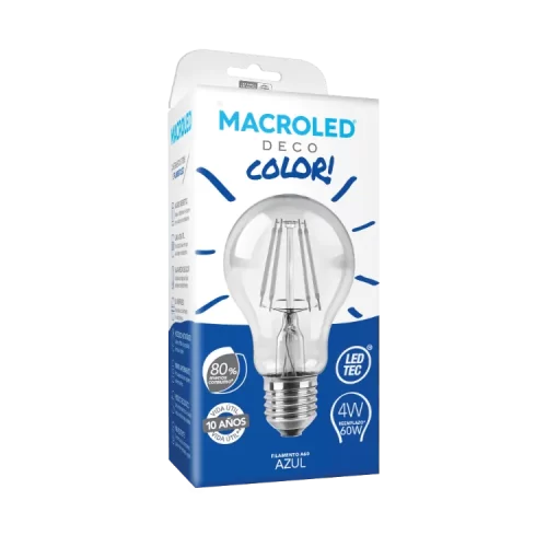 Lámpara LED 4W Filamento Azul Macroled - Imagen 2