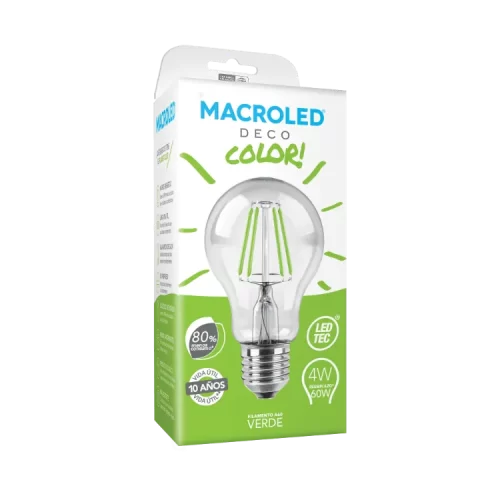 Lámpara LED 4W Filamento Verde Macroled - Imagen 2