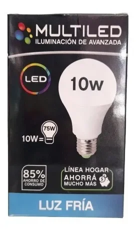 Lámpara LED 10W E27 A60 Multiled