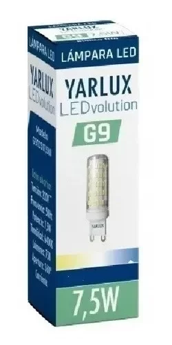 Lámpara LED Bi Pin 7.5W G9 220V Yarlux