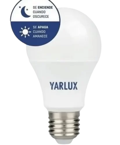 Lámpara LED 9W Light Sensor E27 Fotocélula Yarlux