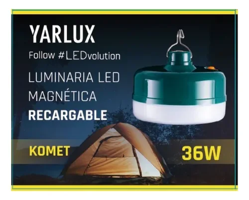 Lámpara LED 36W Recarg USB Magnética Yarlux