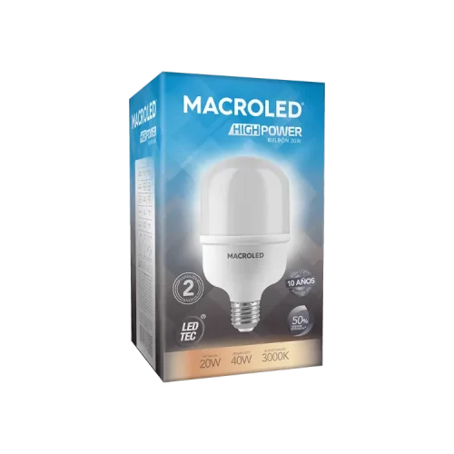 Lámpara LED 20W E27 Cálida Macroled - Imagen 2