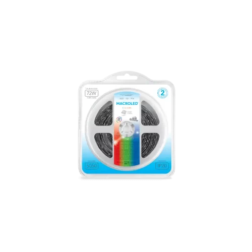 Tira LED 5050 Ip20 60 LED X Mto 14,4W RGB Cleos