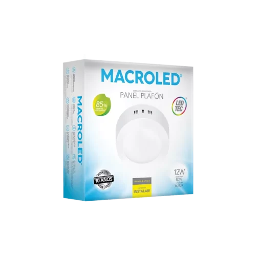 Plafón LED 12W Blanco Redondo Frío Macroled - Imagen 2