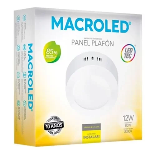 Plafón LED 12W Blanco Redondo Neutro Macroled